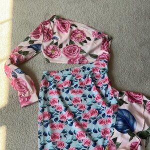 One sleeve cut out dress